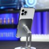 SpinDock™ Mini — Compact 360° Rotating Phone/Tablet Stand (Metal + Silicone)