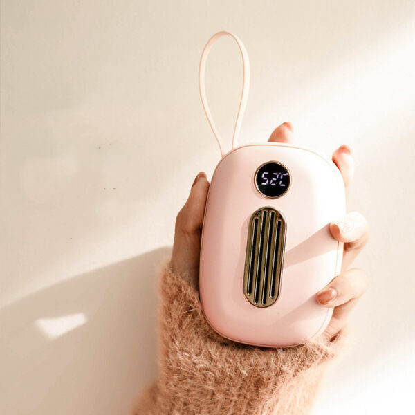 RetroHeat™ Compact Hand Warmer & Power Bank — 10,000 mAh, USB, Digital Display