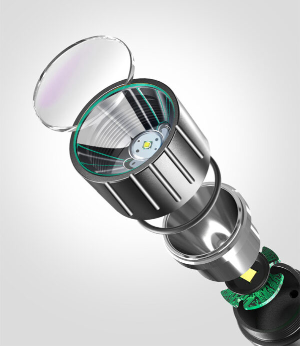 TrailSpark™ Compact Rechargeable Headlamp & Lighter — Compass-Head, Waterproof Tube