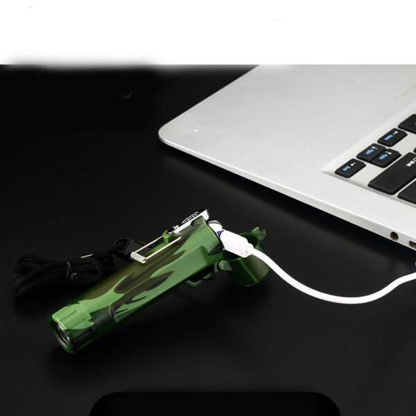 TrailSpark™ Compact Rechargeable Headlamp & Lighter — Compass-Head, Waterproof Tube