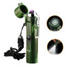 TrailSpark™ Compact Rechargeable Headlamp & Lighter — Compass-Head, Waterproof Tube