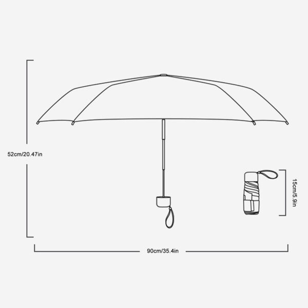 MiniShade™ Women Pocket UV Umbrella — Ultra-Compact, Foldable (with Card Holder Case)