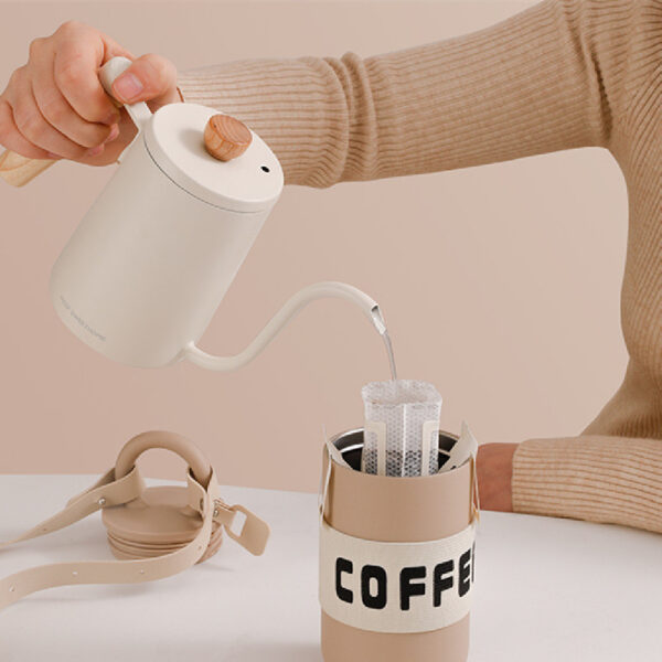 CafeLoop™ Compact 460ml Insulated Coffee Bottle — 304 Stainless, 6–12h