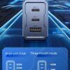 Wekome CoreCharge™ 65W Fast Phone/PC Charger — 2×USB-C + USB-A