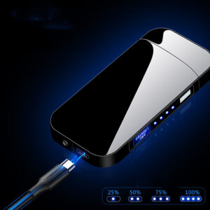 Arc Lighter™ Compact USB Rechargeable Double-Arc Lighter — Zinc Alloy (PVD Ice Finish)