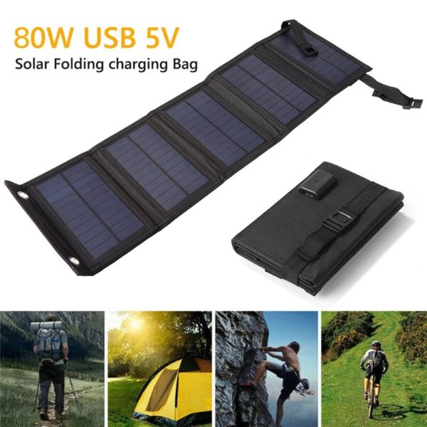 SunVolt™ Foldable Outdoor Solar Power Bank – Portable USB 5V Charger (20W / 80W Options)