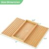 SofaFlex™ Bamboo Armrest Tray — Foldable Couchside Snack & Drink Holder (Natural Wood)