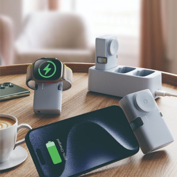 GeePower™ Compact 5000mAh Snap-On Power Bank — Wireless/Plug-In