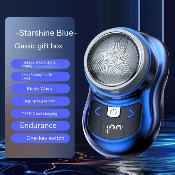 NanoShave™ Compact Mini Electric Shaver — Type-C, LCD, 3W