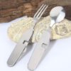 TrailBite™ 4-in-1 Multifunction Folding Detachable Cutlery — Knife • Fork • Spoon • Can Opener