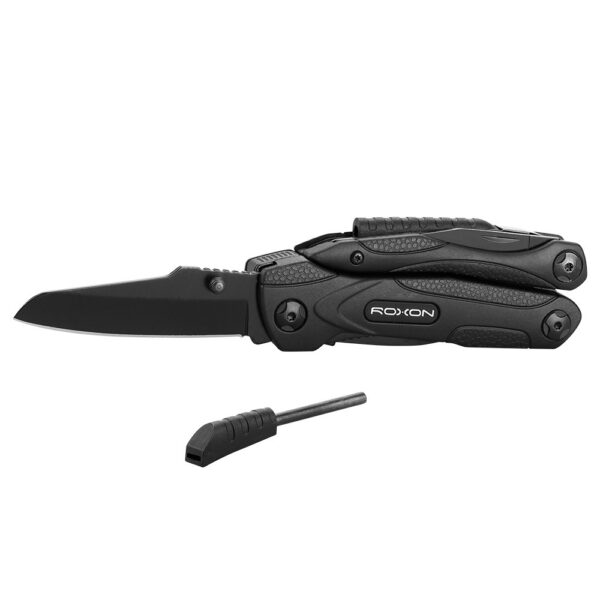 ROXON Compact Folding Multitool — Knife/Pliers with Fire Starter