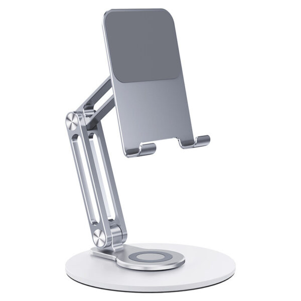 SpinDock™ Mini — Compact 360° Rotating Phone/Tablet Stand (Metal + Silicone)